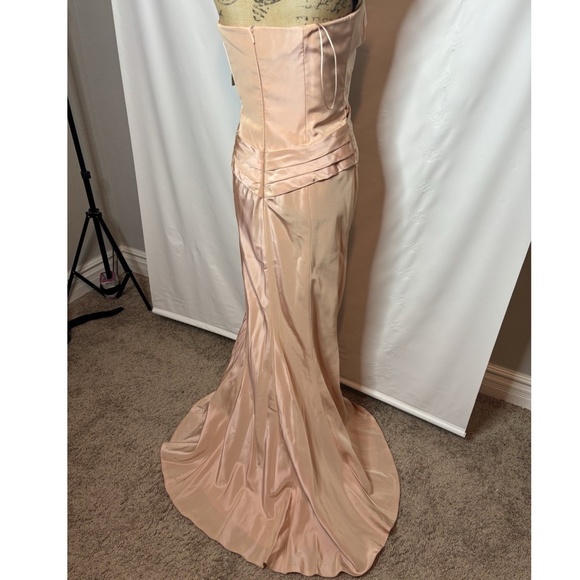Carmen Marc Valvo Party Dress Evening Gown Mermaid Pink Women’s 8 - Picture 7 of 13